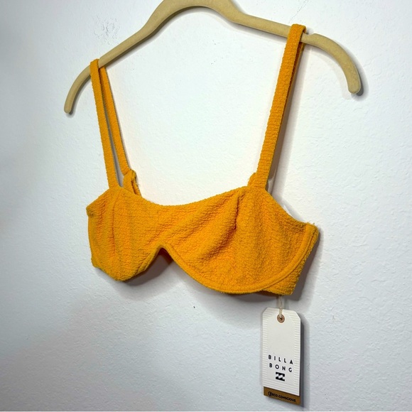 Billabong Yellow textured swim top - Picture 1 of 10
